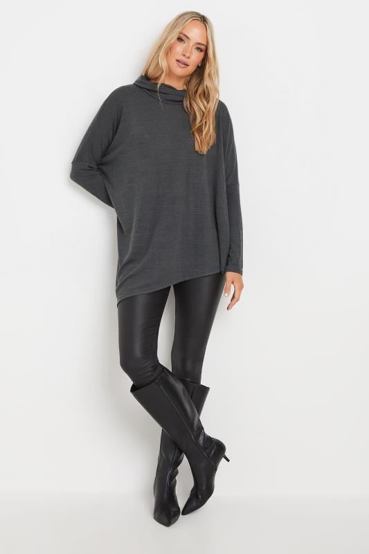 LTS Tall Women's Grey Hanky Hem Top | Long Tall Sally 2