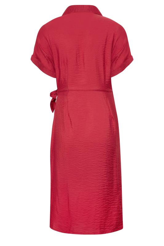 LTS Tall Women's Red Wrap Front Midi Dress | Long Tall Sally 7