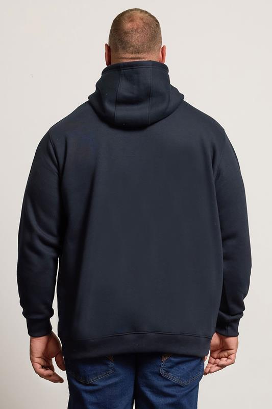 BadRhino Big & Tall Navy Blue Cut & Sew Hoodie | BadRhino 3