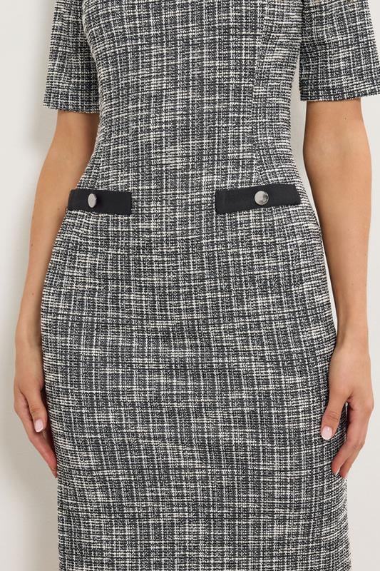 LTS Tall Black Boucle Midi Dress | Long Tall Sally 4