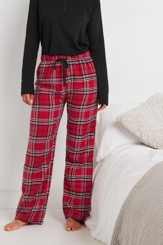 LTS Tall Red Woven Check Pyjama Bottoms | Long Tall Sally 2