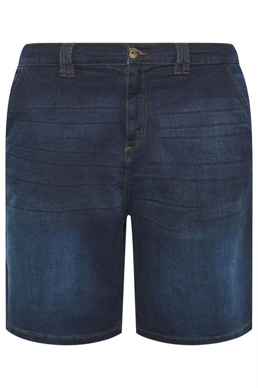 KAM Big & Tall Dark Blue Elasticated Stretch Shorts | BadRhino 3