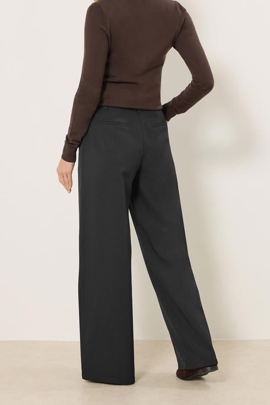 LTS Tall Women's Black Seam Front Wide Leg Trousers | Long Tall Sally 3