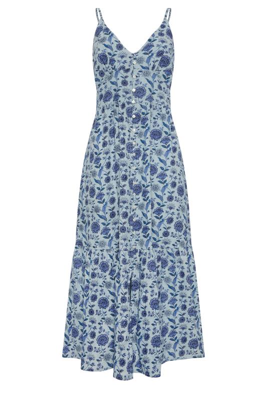LTS Tall Women's Blue Floral Print Midaxi Sundress | Long Tall Sally 4
