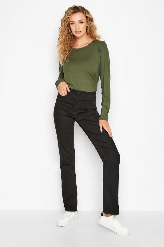 LTS MADE FOR GOOD Black Straight Leg Denim Jeans | Long Tall Sally 2