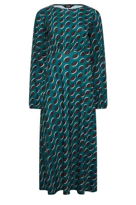 LTS Tall Charcoal Green Spot Print Dress | Long Tall Sally 5