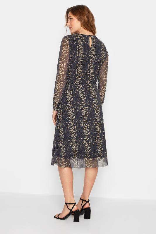 LTS Tall Leopard Print Mesh Midi Dress | Long Tall Sally  3