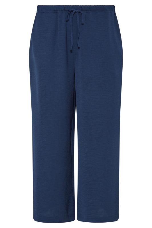 LTS Tall Women's Navy Blue Lightweight Twill Cropped Trousers | Long Tall Sally 4