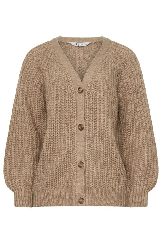 LTS Tall Brown Cable Knit Button Cardigan | Long Tall Sally 7