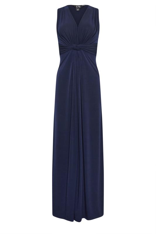 LTS Tall Womens Navy Blue Knot Front Maxi Dress | Long Tall Sally 5