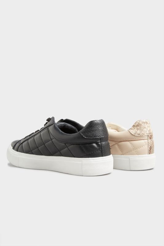 LTS Beige Brown Quilted Trainers In Standard Fit | Long Tall Sally 6