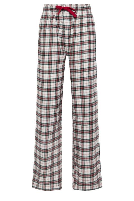 LTS Tall Ivory White Woven Check Pyjama Bottoms | Long Tall Sally 6