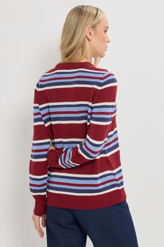 LTS Tall Red Knitted Stripe Jumper | Long Tall Sally 4