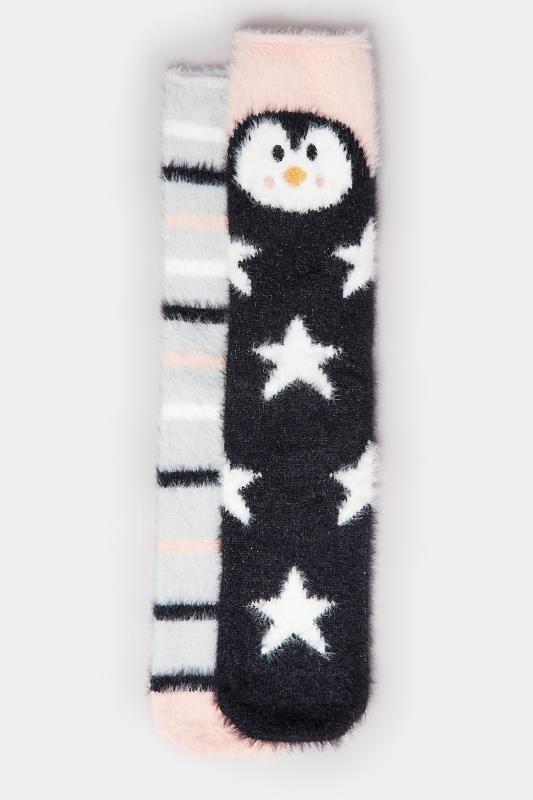 YOURS 2 PACK Black Star & Stripe Print Cosy Ankle Socks | Yours Clothing 3