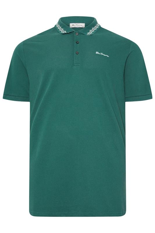 Ben Sherman Big & Tall Teal Signature Pique Polo Shirt | BadRhino 1