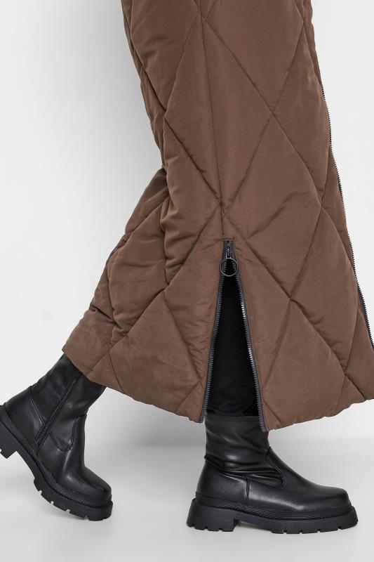 LTS Tall Women's Brown Maxi Puffer Coat | Long Tall Sally 5