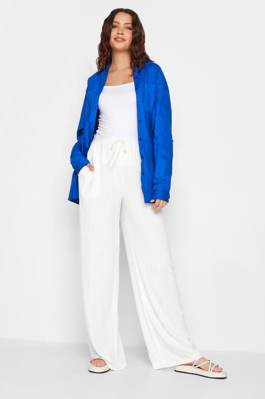 LTS Tall Women's Cobalt Blue Oversized Cotton Shirt | Long Tall Sally 2