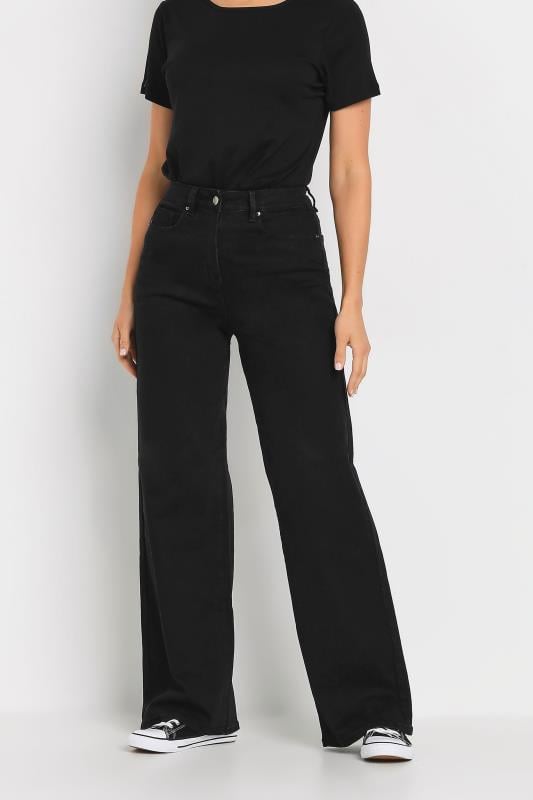 LTS Tall Black BEA Wide Leg Jeans | Long Tall Sally 2