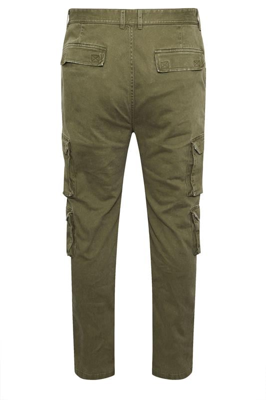 BadRhino Big & Tall Olive Green Cargo Trousers | BadRhino 8