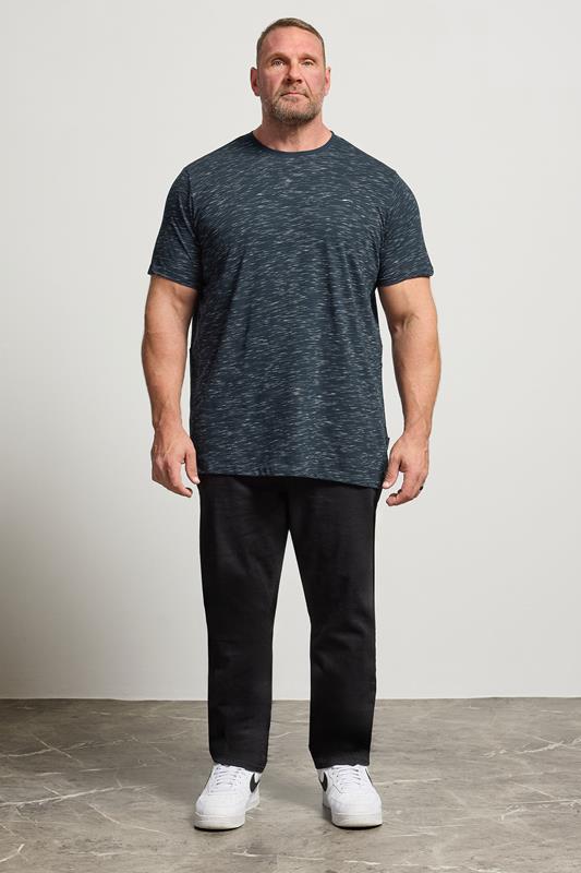 BadRhino Big & Tall Navy Blue Injected Slub T-Shirt | BadRhino 4