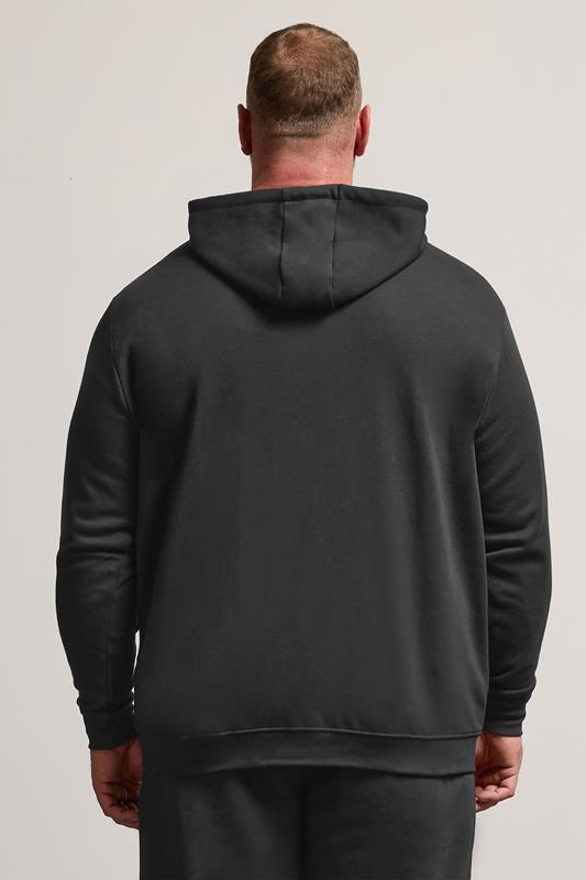 BadRhino Big & Tall 2 PACK Black Zip Through Essential Hoodie | BadRhino 4