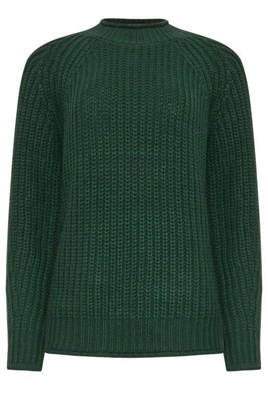 LTS Tall Women's Dark Green High Neck Knit Jumper | Long Tall Sally 6