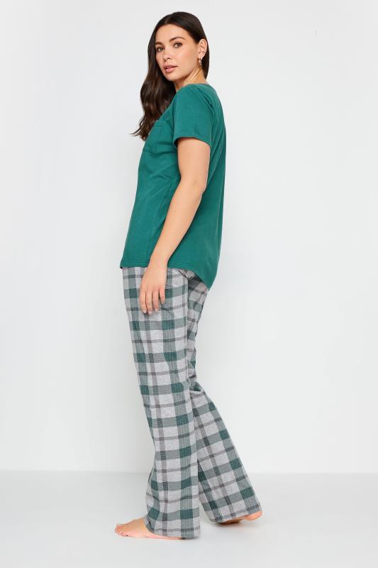 LTS Tall Womens Green Check Wide Leg Pyjama Set | Long Tall Sally 4