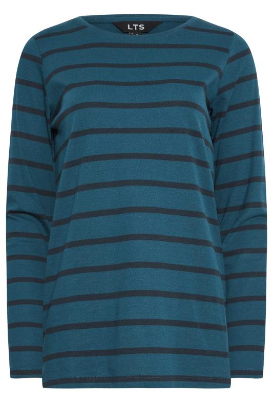 LTS Tall 3 PACK Blue & Black Stripe Long Sleeve Cotton T-Shirt | Long Tall Sally  8