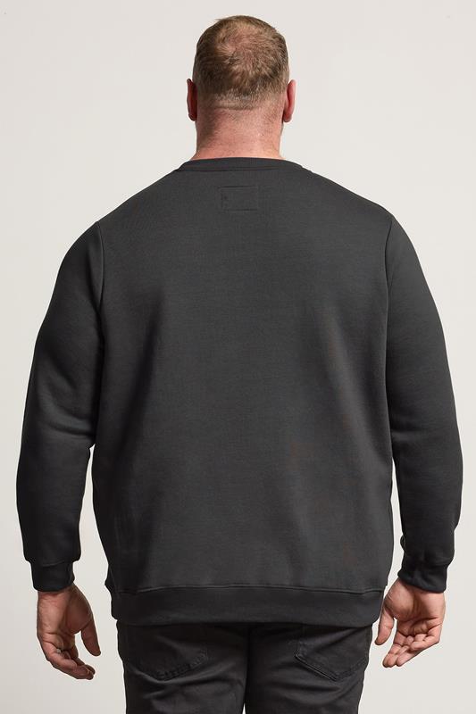 BadRhino Big & Tall Ebony Grey Skull & Snake Graphic Sweatshirt | BadRhino 2