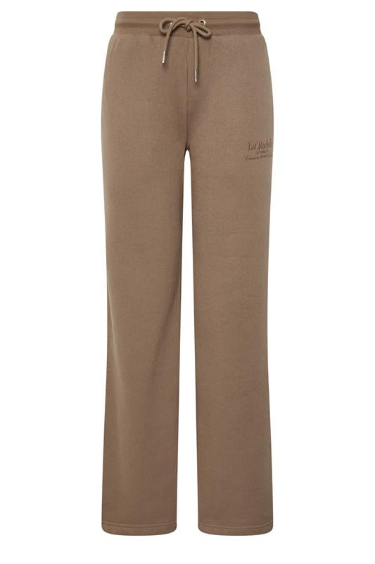 LTS Tall Women's Mocha Brown Embroidered Wide Leg Joggers | Long Tally Sally 5