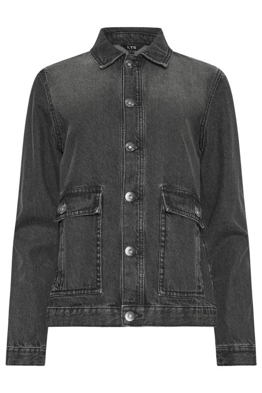 LTS Tall Womens Black Washed Denim Jacket | Long Tall Sally  7