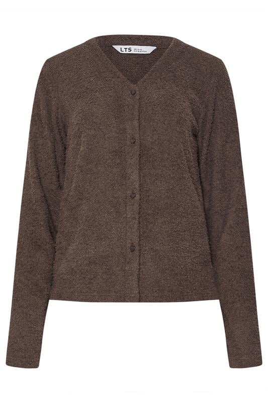 LTS Tall Women's Chocolate Brown Chenille Cardigan | Long Tall Sally 6