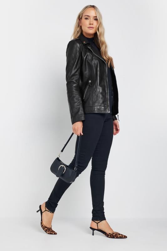 LTS Tall Women's Black Leather Biker Jacket | Long Tall Sally 3