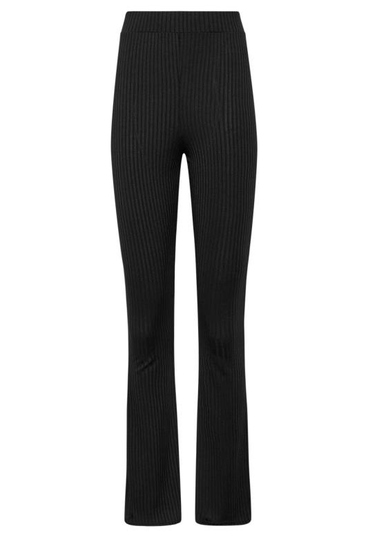 LTS Tall Women's Black Ribbed Flared Trousers | Long Tall Sally 4