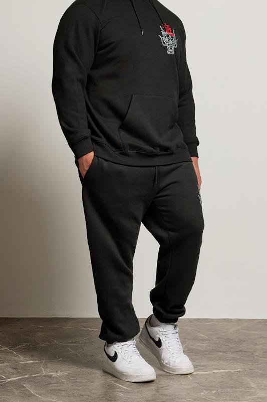 BadRhino Big & Tall Black Dragon Graphic Joggers