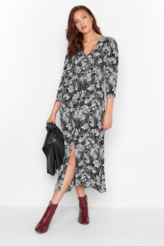 Tall Women's LTS Black Ditsy Floral Midi Dress | Long Tall Sally 2