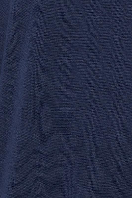BadRhino Big & Tall Navy Blue Mock Shirt Milano Quarter Zip Jumper | BadRhino 7