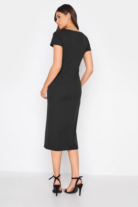 Tall Women's LTS Black Cut Out Neck Midi Dress | Long Tall Sally 3