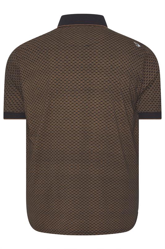 D555 Big & Tall Black Jacquard Polo Shirt | BadRhino 2