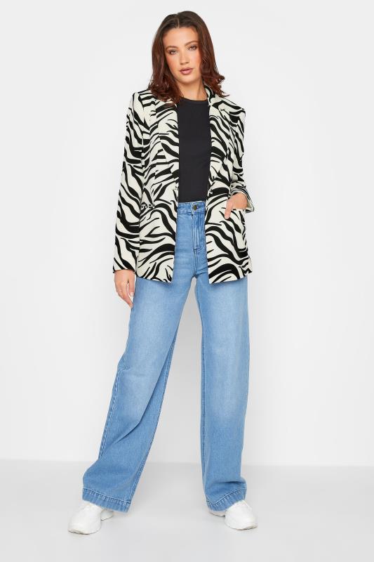 LTS Tall Black & White Zebra Print Tailored Blazer | Long Tall Sally  5