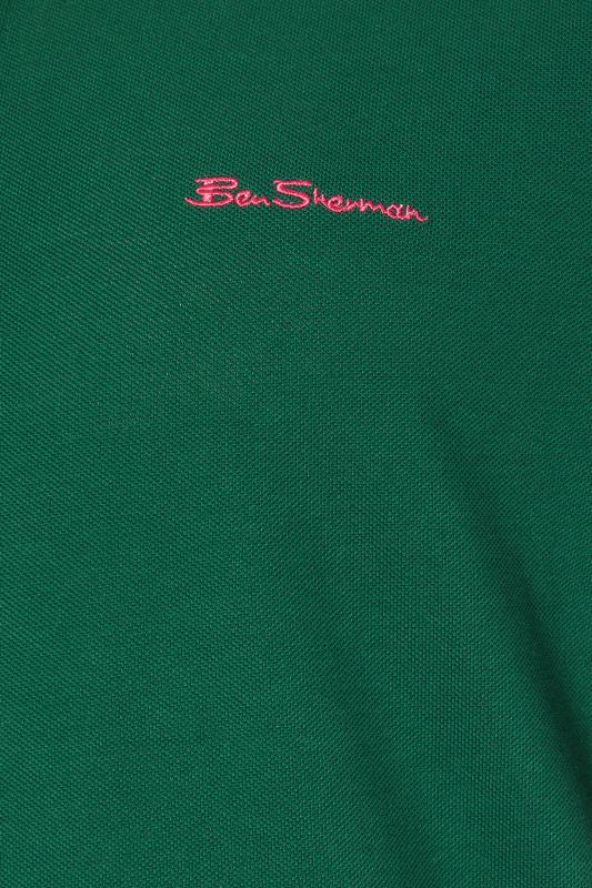 Ben Sherman Big & Tall Dark Green Signature Pique Polo Shirt | BadRhino 3