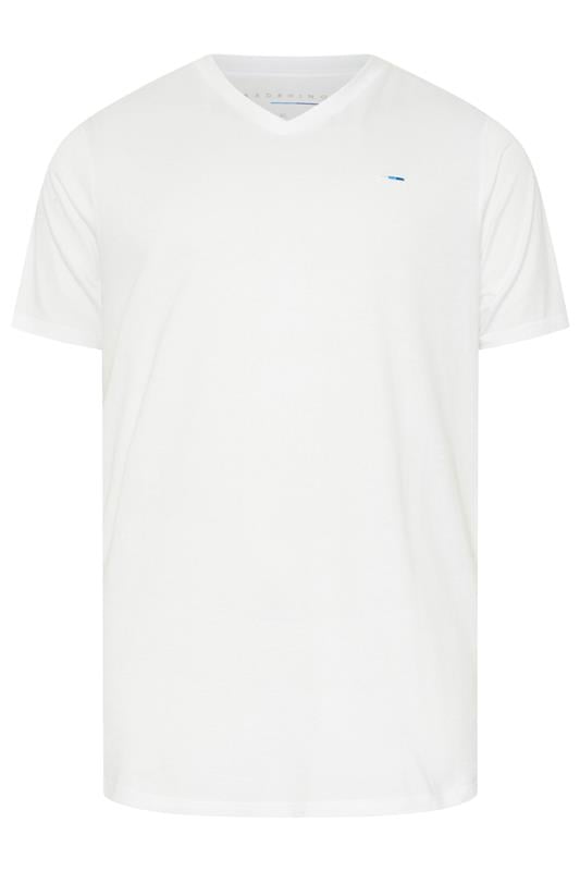 BadRhino Big & Tall White Extra Long V-Neck T-Shirt | BadRhino 1