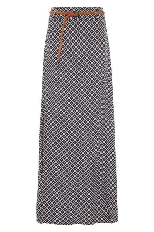 LTS Black Geometric Maxi Skirt | Long Tall Sally 4