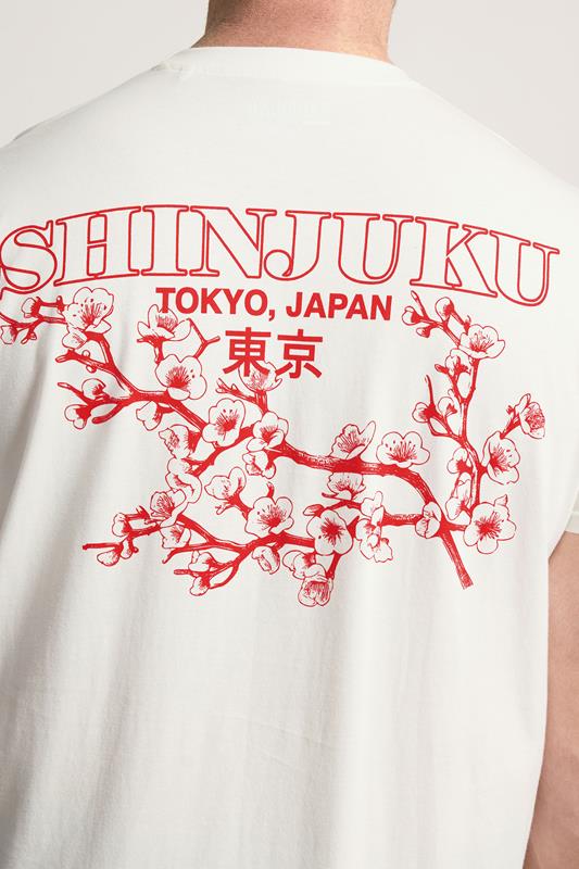 BadRhino Big & Tall White 'Shinjuku Tokyo' Graphic T-Shirt | BadRhino 7