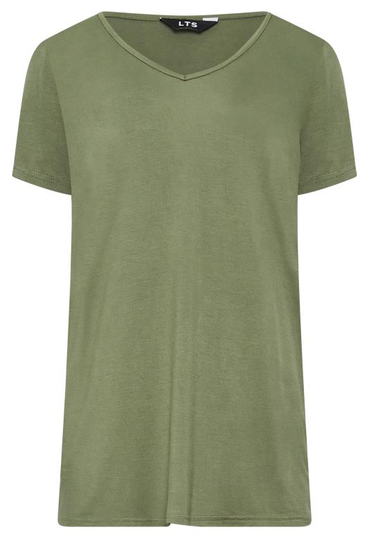 LTS Tall Women's Khaki Green V-Neck T-Shirt | Long Tall Sally 5