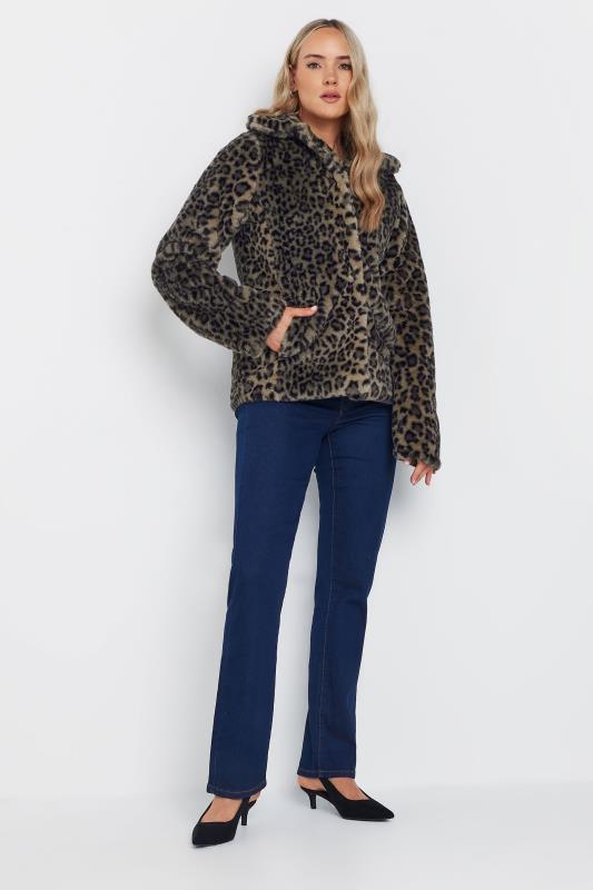 LTS Tall Brown Leopard Print Faux Fur Coat | Long Tall Sally 2