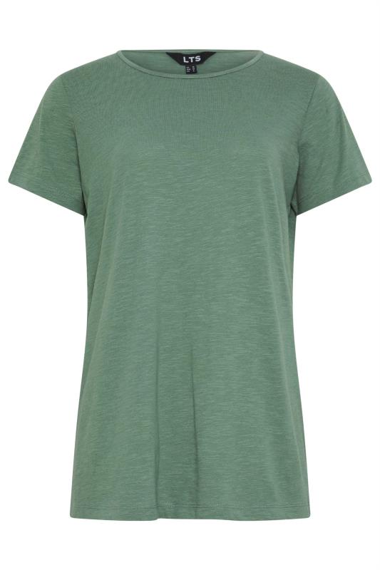 LTS Tall Womens Khaki Green Short Sleeve T-Shirt | Long Tall Sally 5