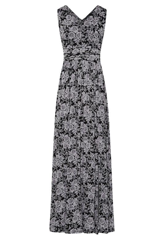 Tall Women's Black Floral Side Slit Maxi Dress | Long Tall Sally  5