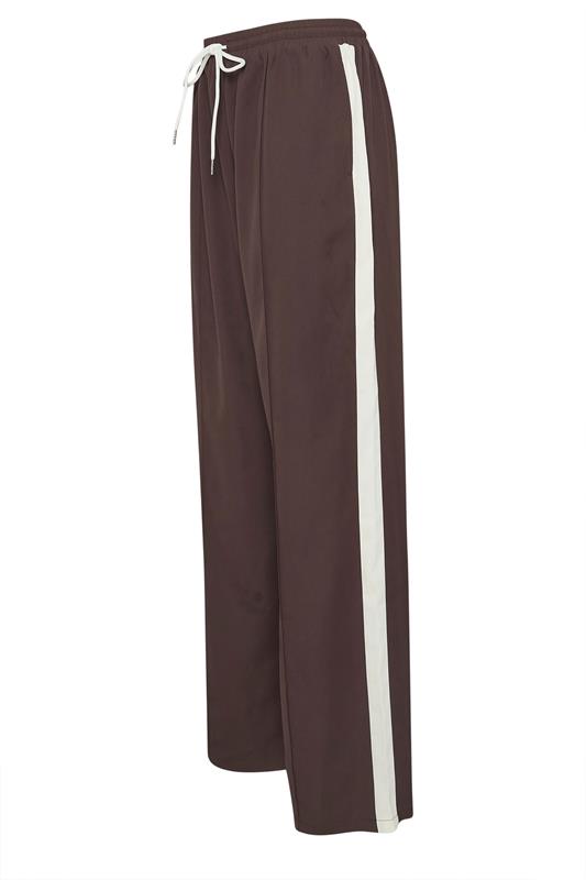 LTS Tall Brown & Black Side Stripe Wide Leg Trousers | Long Tall Sally 5