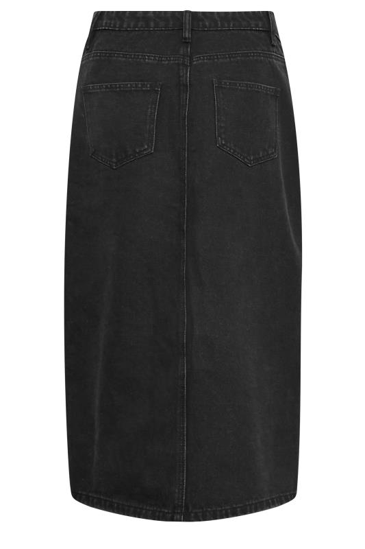 LTS Tall Black Denim Midi Skirt | Long Tall Sally  6